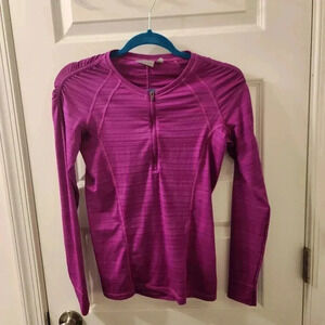 Athleta Jacket Womens S Fuchsia Color 1/2 Zip Pullover Long Sleeve Activewear